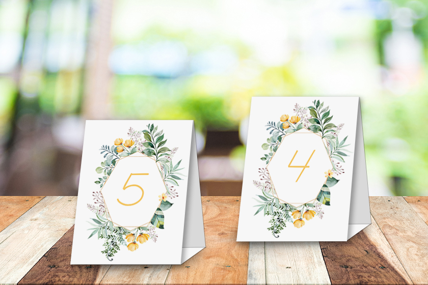 Floral Table Numbers