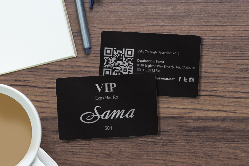 Sama Lens Bar Rx VIP Cards