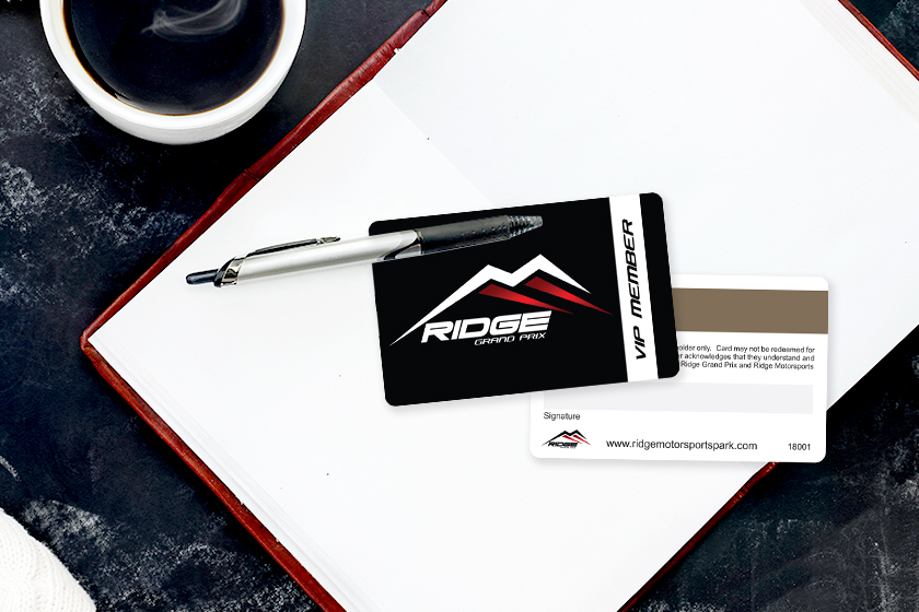 Ridge Motorsports Park VIP Member Cards