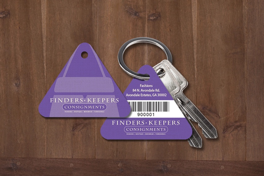 Finders Keepers Consignments Triangle Key Tags