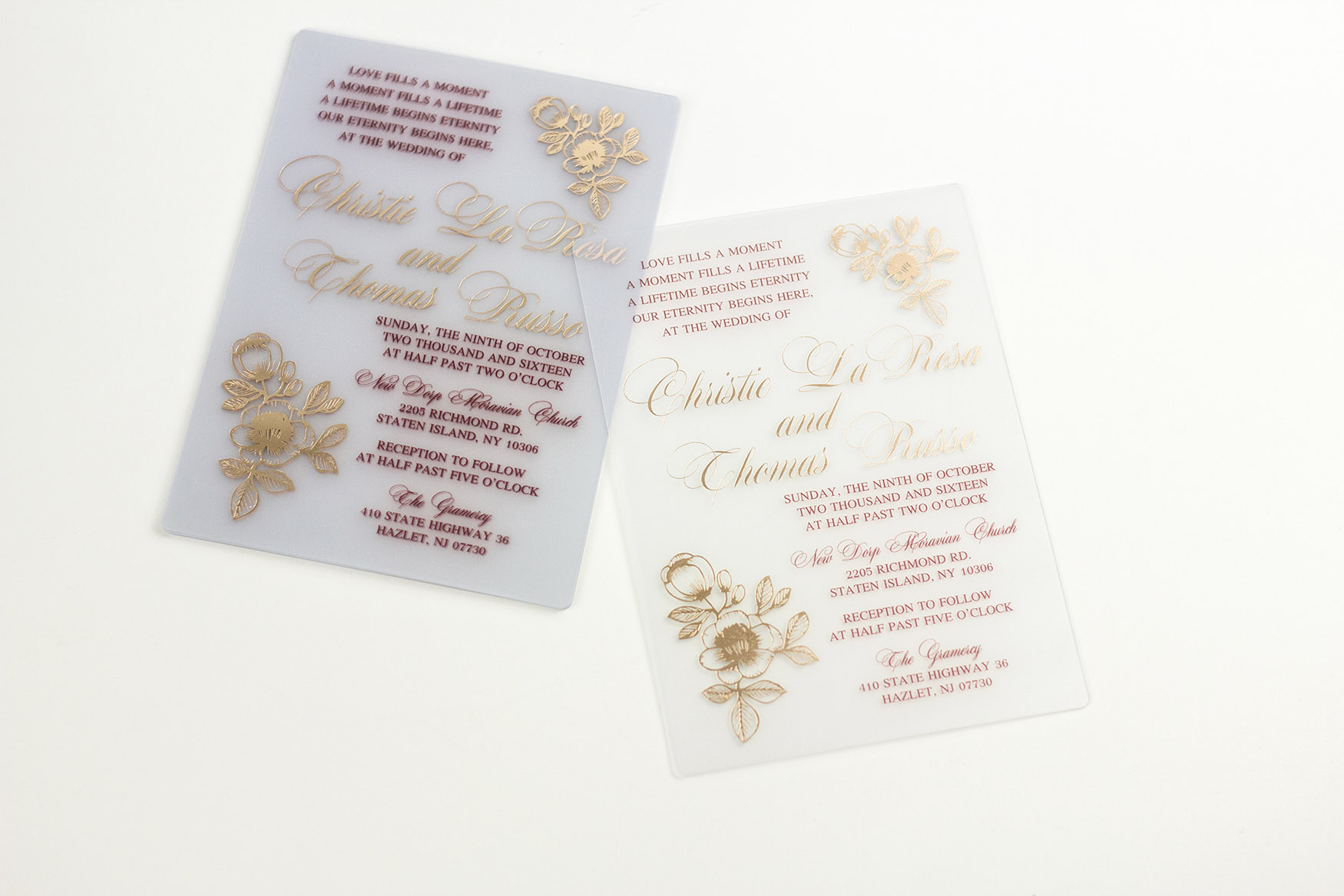 La Piasa and Russo Wedding Invitations