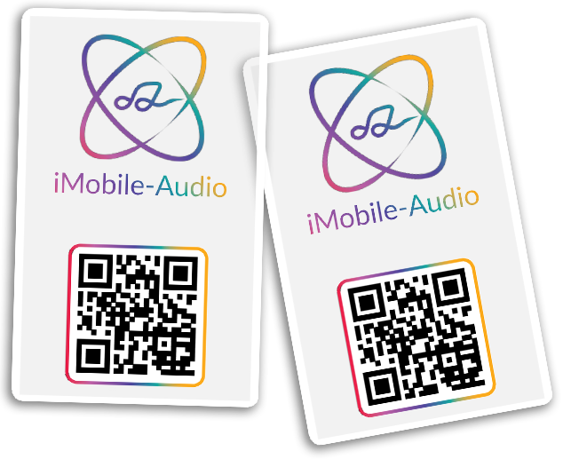iMobile-Audio Clear Promo Cards with QR Codes