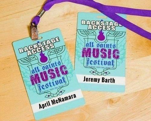 Personalized Backstage Passes to All Saints Music Festival