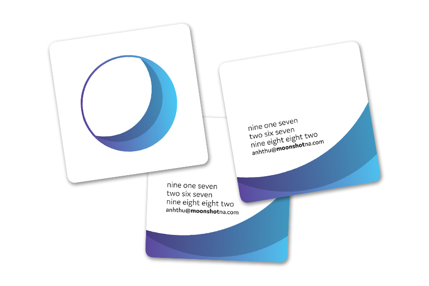 Professional Square Business Card Design for Moonshot
