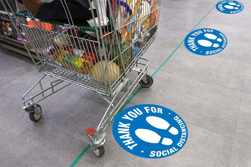 Social Distancing Floor Decals