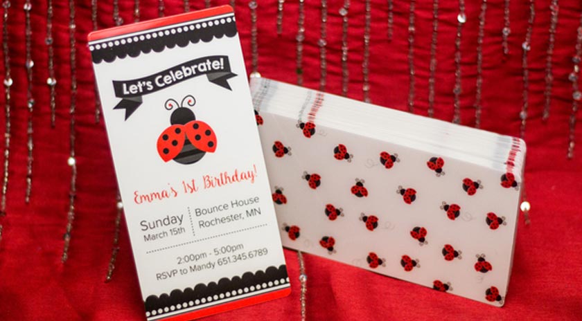 1st Birthday Invitations - Lady Bugs