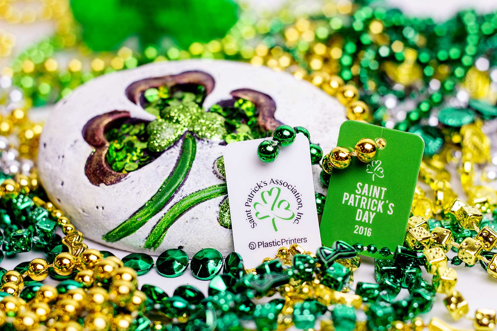St. Patrick's Day Beaded Necklace Charm