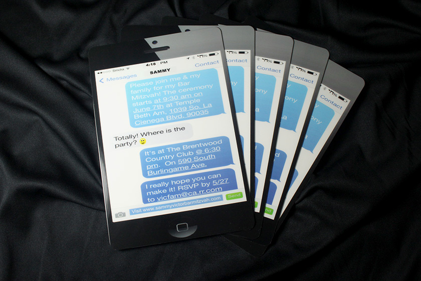 Bat Mitzvah Invitations - iPad Shaped