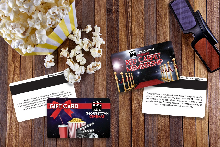 Georgetown Cinemas Gift Card and Membership Cards