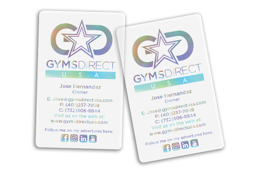 Clear Business Cards Plastic Printers Inc Fitness Business Cards