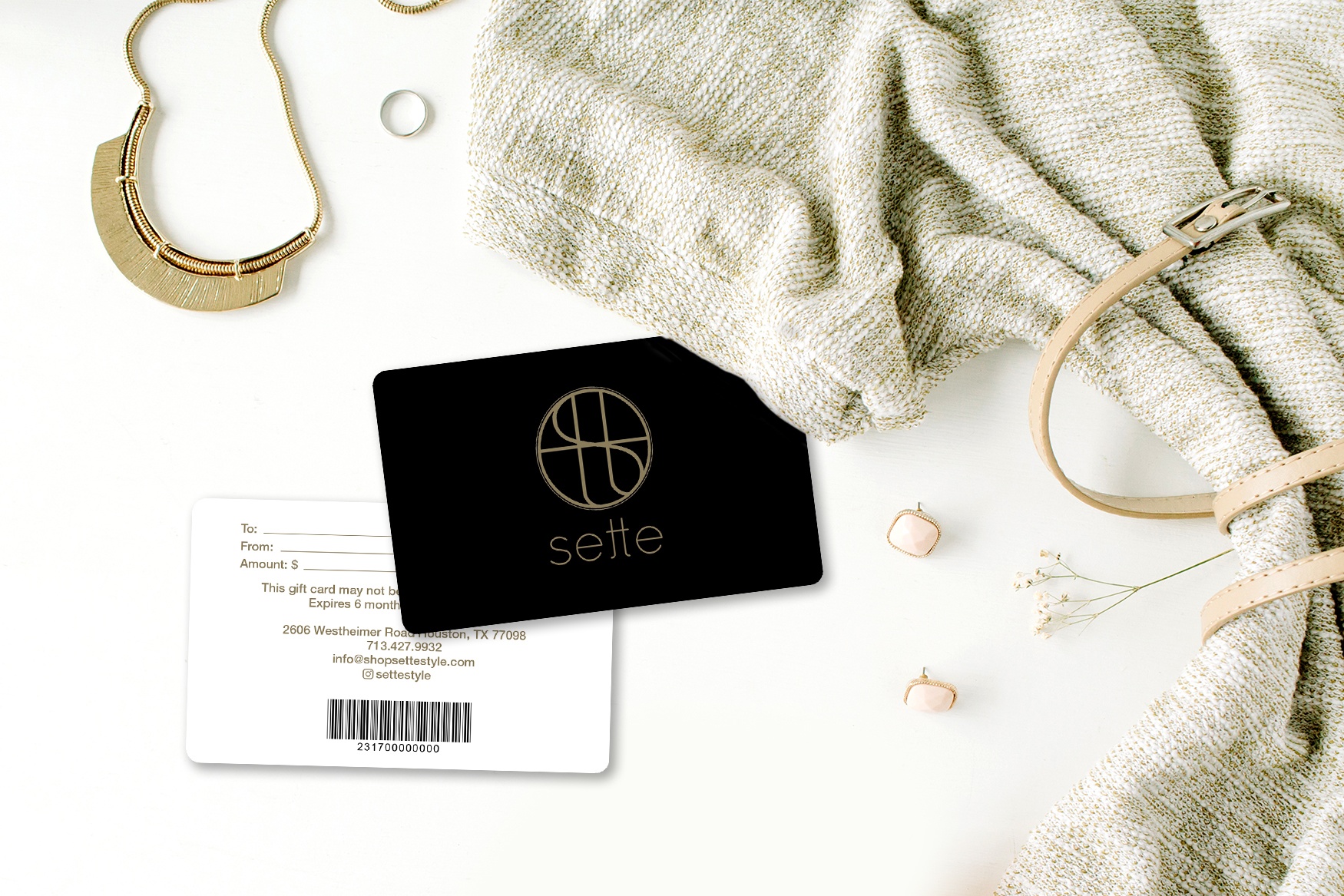 Sette Writable Gift Cards