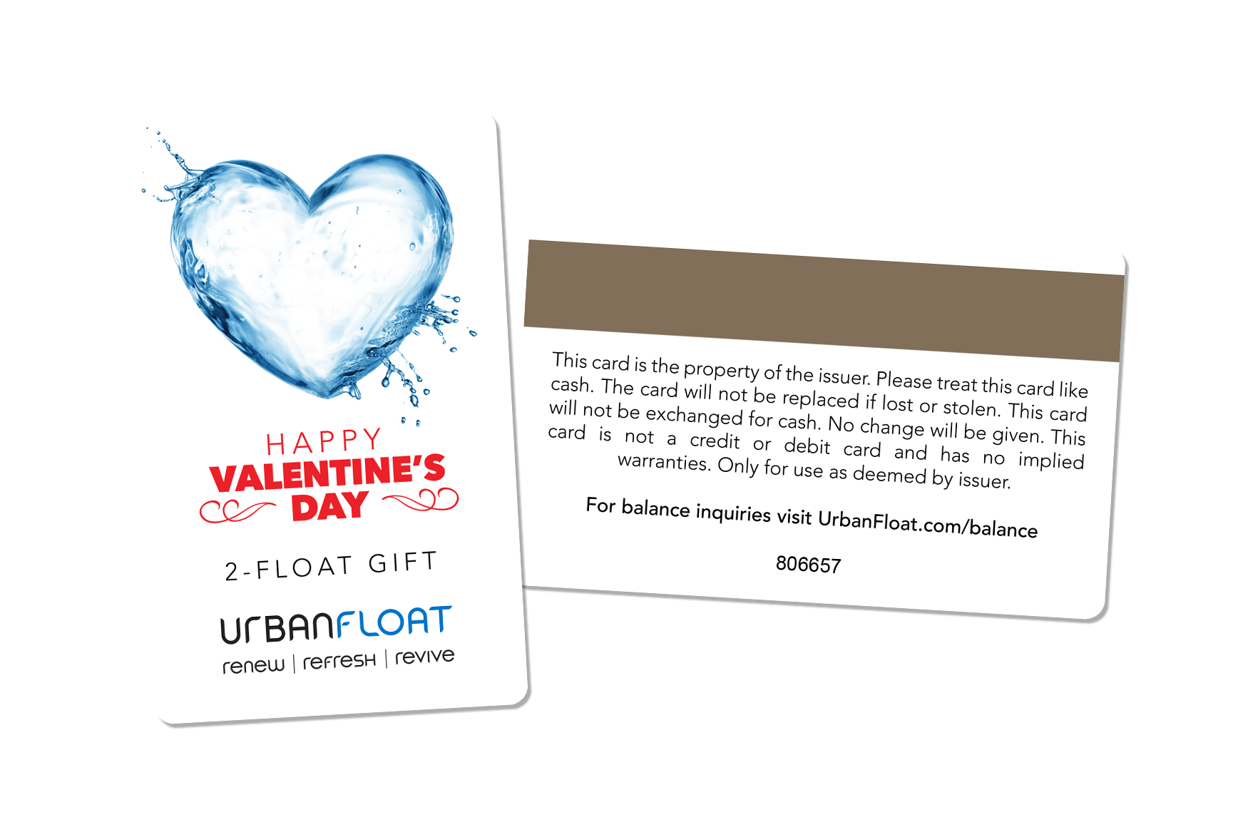 Valentine's Gift Card for Urban Float