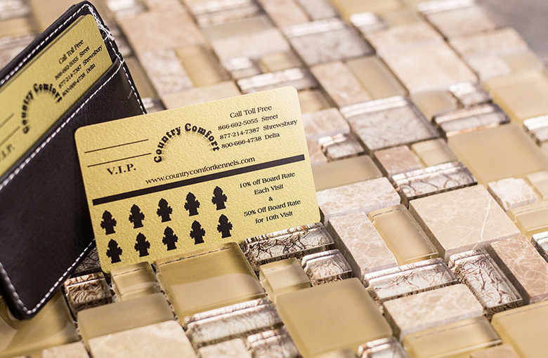 Metallic Loyalty Punch Cards