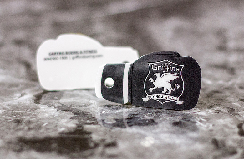 Custom Shaped Gym Membership Key Tag
