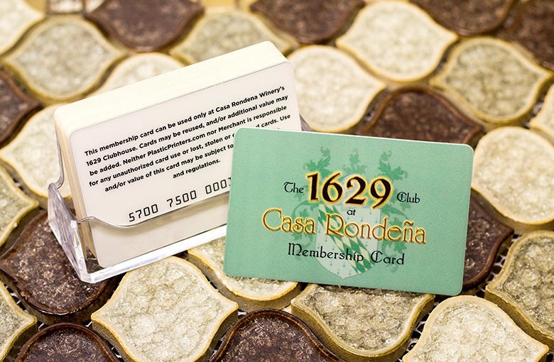 Custom Winery Membership Card