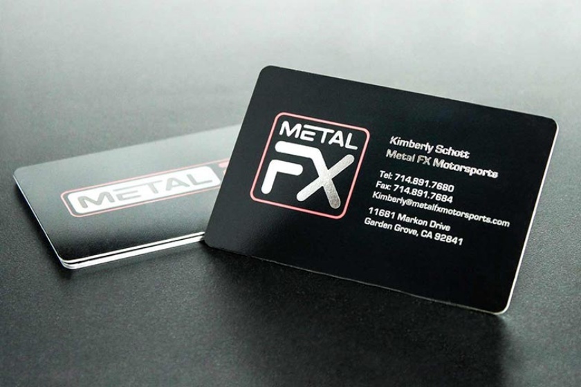 Black Business Card with Foil Stamp
