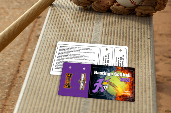 Custom Fundraiser Combo Card For Softball