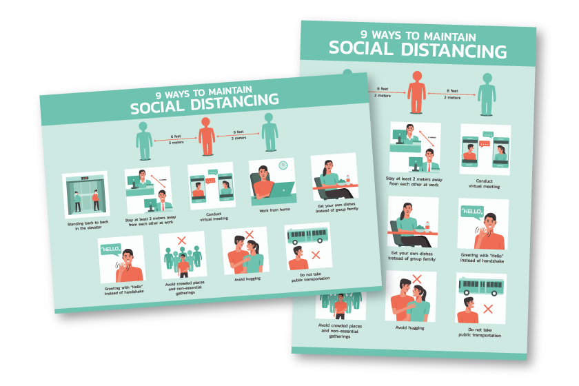 Social Distancing Signage for a business
