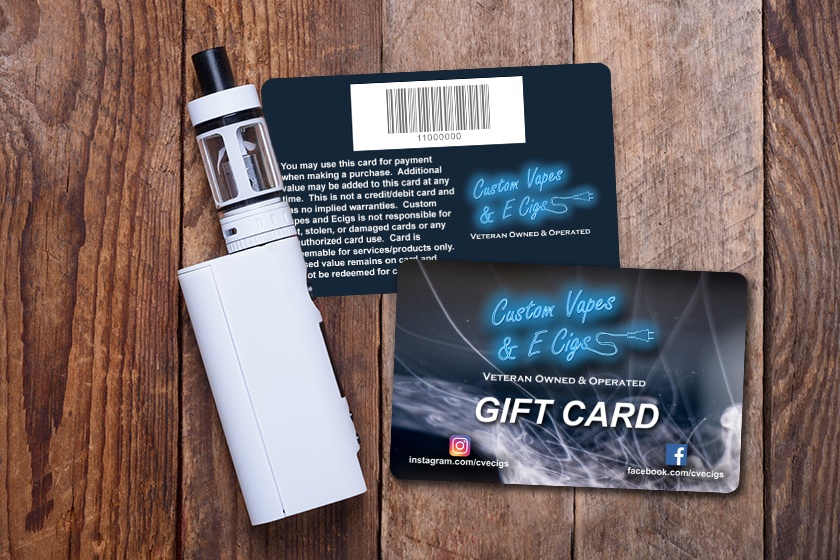 Custom Vapes & E Cigs Gift Card