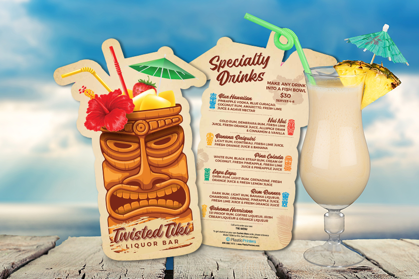 Bar Menu Printing for your Tiki Bar