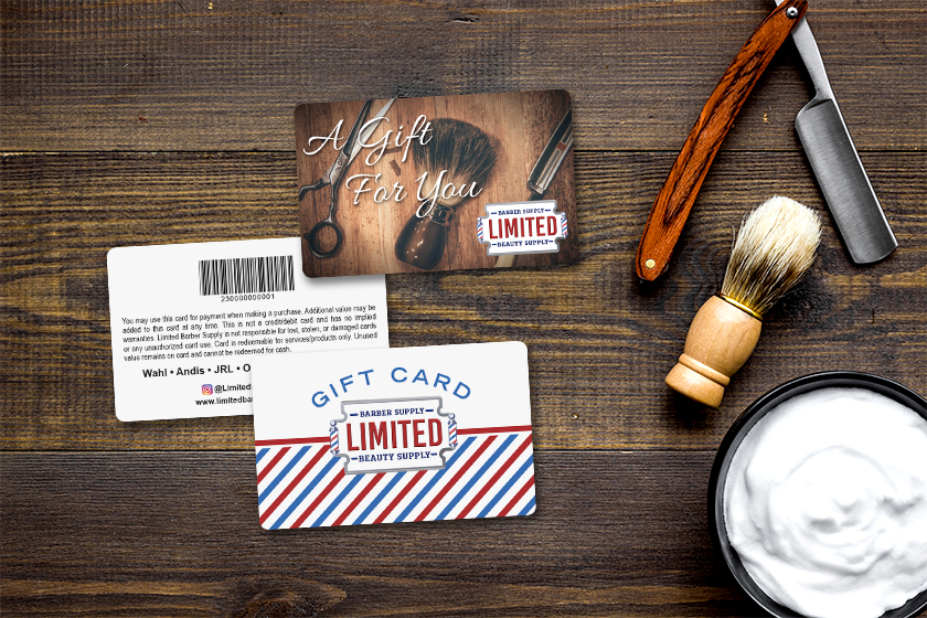 Barber shop gift cards for Barber Supply