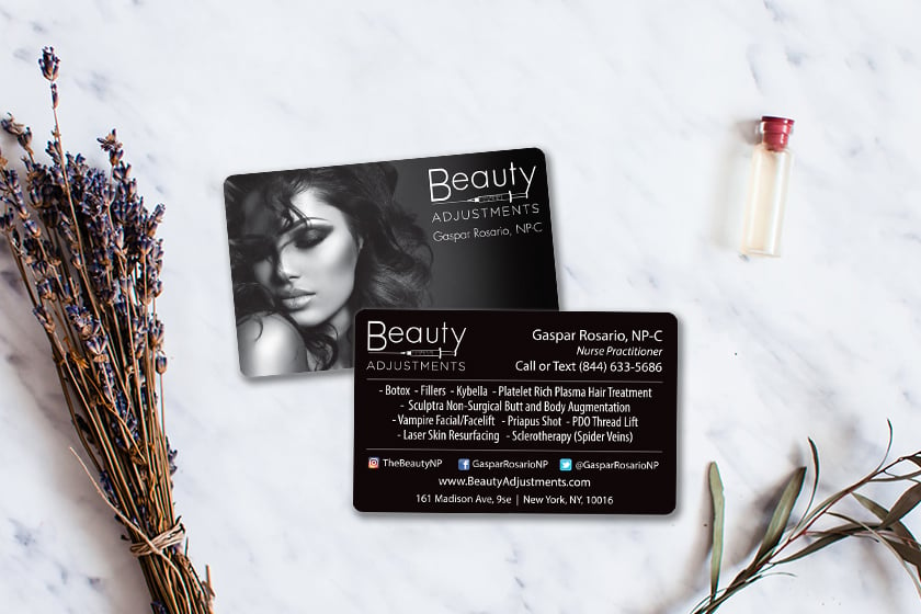 Business Card Gaspar Rosario Beauty Adjustments BT087107 Sample