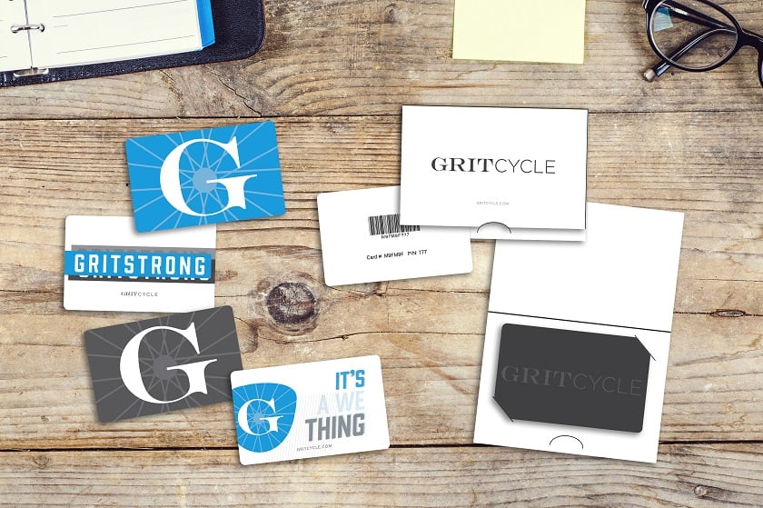 Gym Membership Gift Cards and Custom Backers for GRITCYCLE
