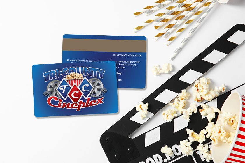 Cinema Gift Card for Tri-County Cincplex with Magnetic Stripe
