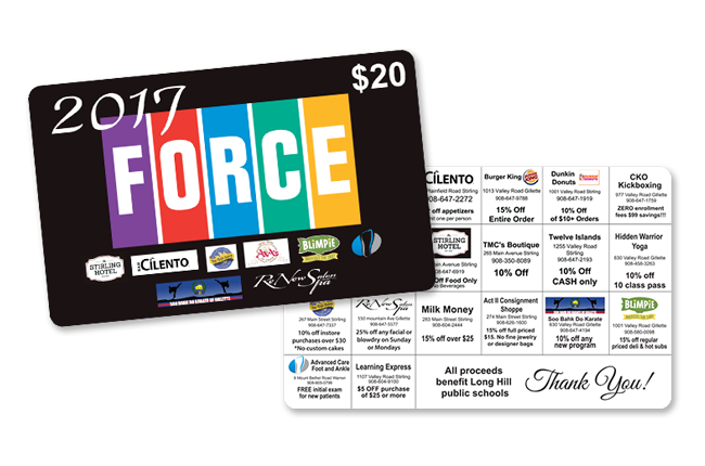 Custom School Discount Fundraiser Card