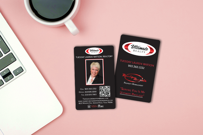 Custom business cards with a QR code