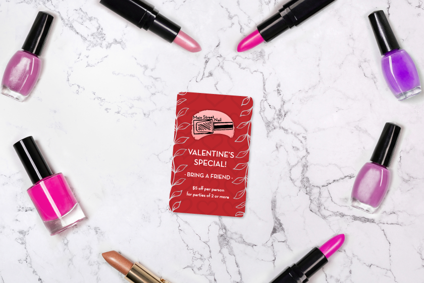 Promo cards printed on a clear card